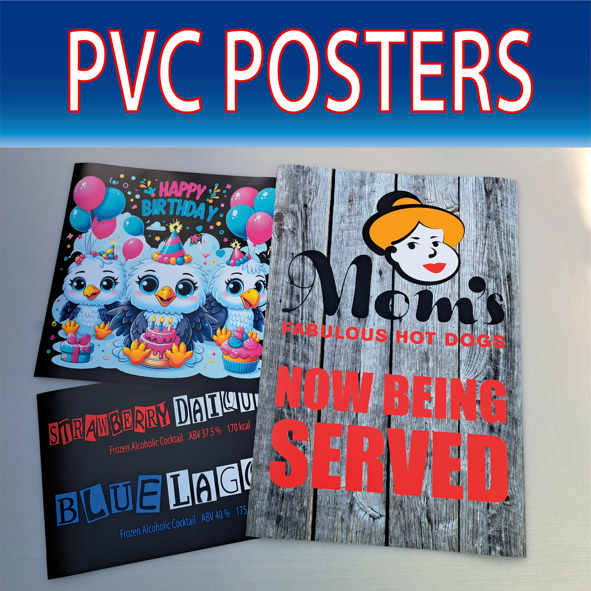 Waterproof Tearproof PVC Posters 390gsm